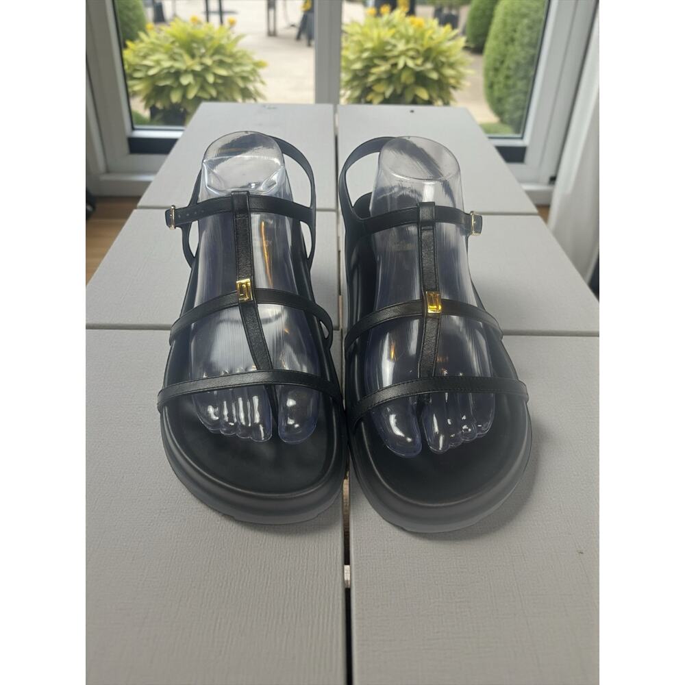 Linea Paola Lilith Ankle Strap Womens Black Sandal SZ 9M Gladiator